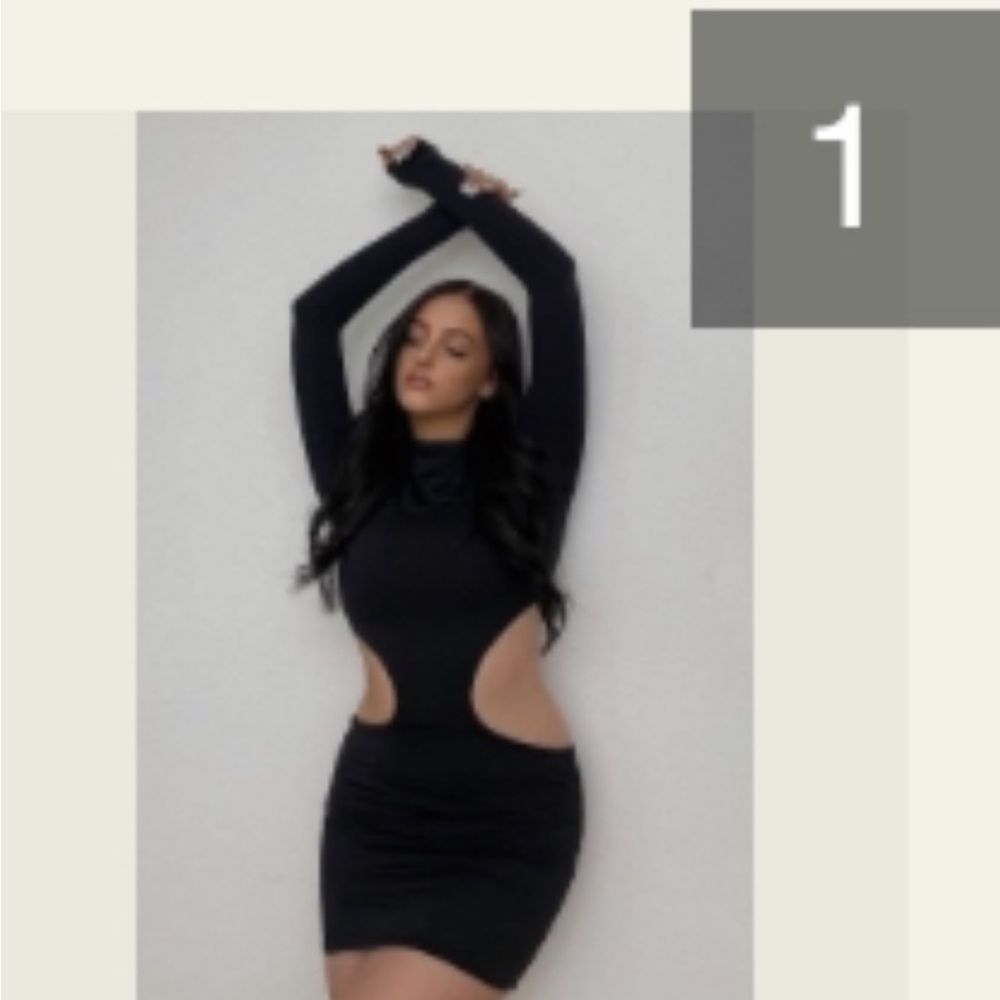 Sexy Black Cutout Dress